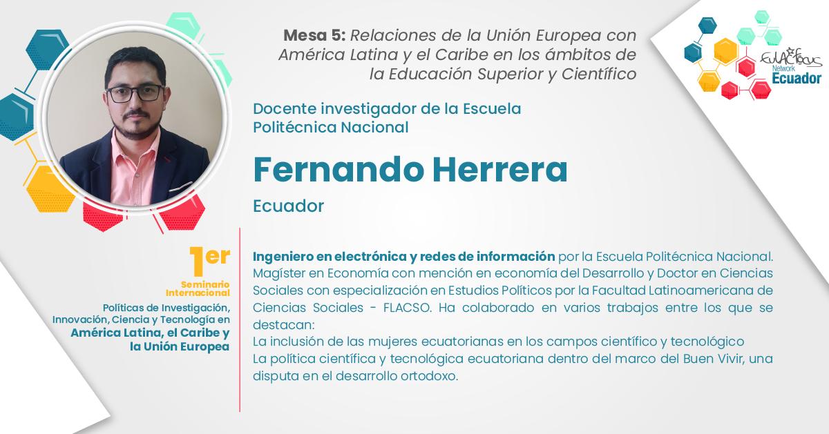 Fernando Herrera participa en I Seminario Políticas de Investigación
